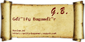 Gálfy Bagamér névjegykártya